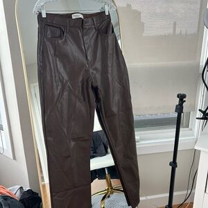 Abercrombie and Fitch leather pants🤎